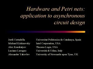 Hardware and Petri nets application to asynchronous circuit