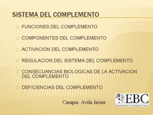 Funcion del complemento