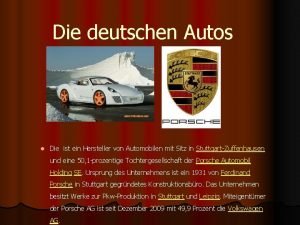 Die deutschen Autos l Die ist ein Hersteller