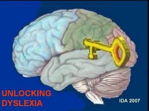 UNLOCKING DYSLEXIA IDA 2007 THE PICTURE OF DYSLEXIA