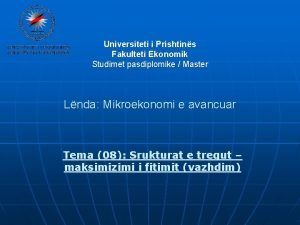 Maksimizimi i fitimit ne monopol