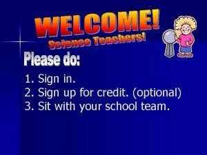 1 Sign in 2 Sign up for credit