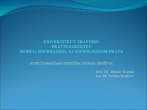 Sociologija pravni fakultet