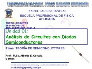 FACULTAD DE CIENCIAS ESCUELA PROFESIONAL DE FSICA APLICADA