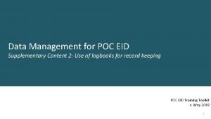 Poc data management system