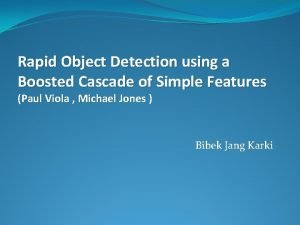 Rapid object detection