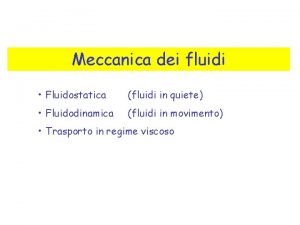 Fluidodinamica formule