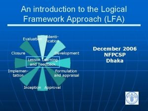 An introduction to the Logical Framework Approach LFA