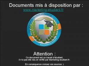 Documents mis disposition par Ecueils viter www marketingetudiant