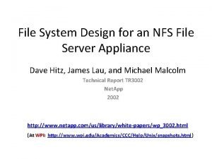 File server appliance