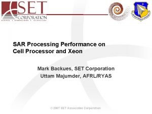 SAR Processing Performance on Cell Processor and Xeon