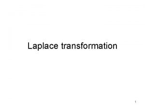Laplace transform of a constant