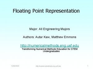 Floating point representation