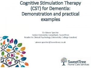 Cognitive stimulation therapy training course