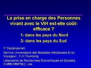 La prise en charge des Personnes vivant avec