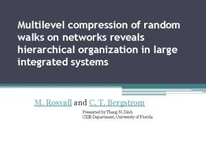 Multilevel compression of random walks on networks reveals