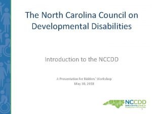 North carolina council on developmental disabilities
