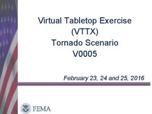 Virtual tabletop exercise