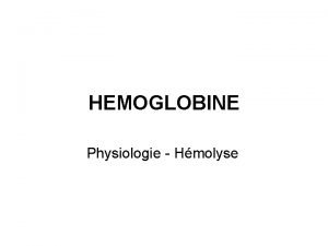 Courbe de dissociation de l'hémoglobine