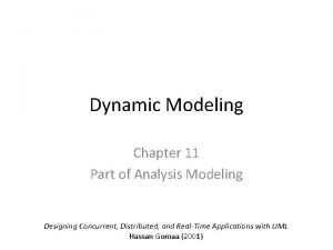 Dynamic Modeling Chapter 11 Part of Analysis Modeling