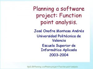 Function point analysis in project management