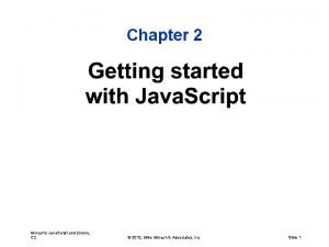 Chapter 2 Murachs Java Script and j Query