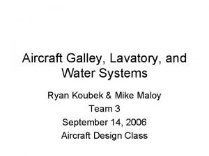 Galley kitchen aircraft