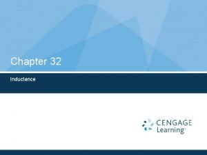 Chapter 32 Inductance Inductance Selfinductance A timevarying current