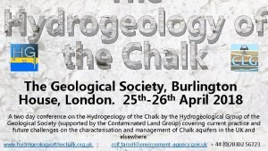 The Hydrogeology of the Chalk The Geological Society