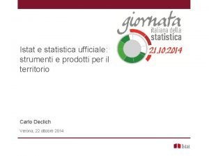 Istat e statistica ufficiale strumenti e prodotti per