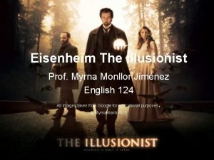 Eisenheim The Illusionist Prof Myrna Monllor Jimnez English