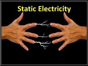 Static Electricity Static Electricity A buildup of electric