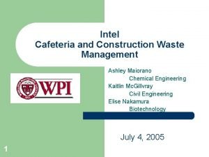 Intel waste management