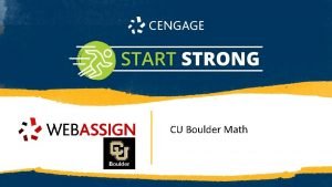 Cengage cu boulder Cengage cu boulder