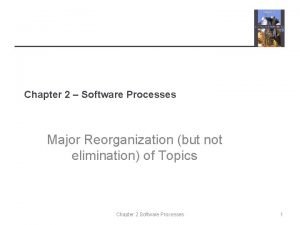Software processes