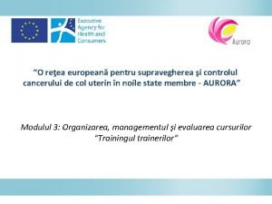 O reea european pentru supravegherea i controlul cancerului