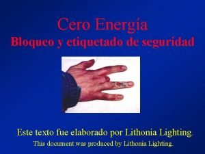 Cero Energa Bloqueo y etiquetado de seguridad Est