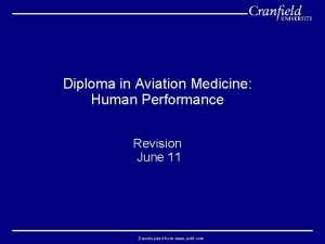 Aviation medicine diploma Aviation medicine diploma