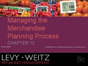 Types of merchandise management planning process