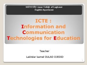 Amar telidji university