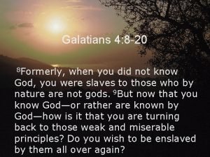 Galatians 4 8