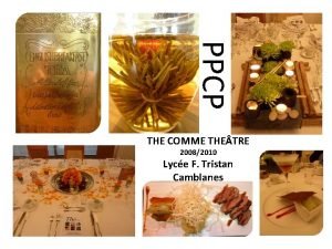 PPCP THE COMME THE TRE 20082010 Lyce F