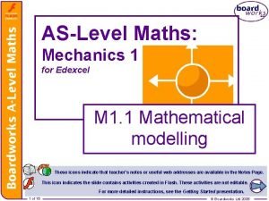 ASLevel Maths Mechanics 1 for Edexcel M 1