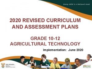 Revised programme of assessment 2020