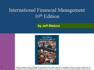 International Financial Management 10 th Edition by Jeff