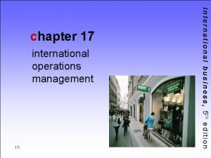 International operations management