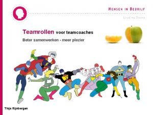 Teamrollen voor teamcoaches Beter samenwerken meer plezier Thijs