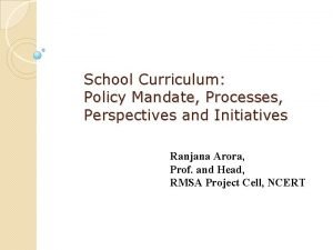 National curriculum framework