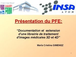 Prsentation du PFE Documentation et extension dune librairie