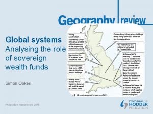 Global systems Analysing the role of sovereign wealth